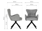 Atlanta gray / black крутящийся Стул на металлокаркасе от производителя