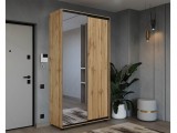 Шкаф-купе PRIME, 140х45х230 Дуб вотан с зеркалом фото