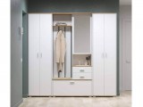 Шкаф для прихожей 65.08 Антре, белый/дуб вотан/велюр крем купить