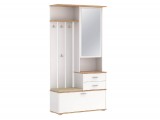 Шкаф для прихожей 65.08 Антре, белый/дуб вотан/велюр крем недорого