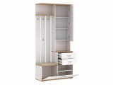 Шкаф для прихожей 65.08 Антре, белый/дуб вотан/велюр крем фото