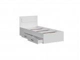 Кровать одинарная с ящиками Бали, Белый шагрень распродажа