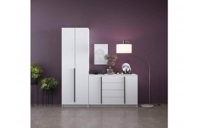 Прихожая Гостиная Брандо компл.1 ЛДСП Белый