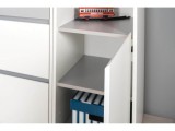 Торонто Шкаф комбинированный 13.13 Белый PE шагрень, Стальной Се купить