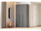 Шкаф распашной с наполнением (9 полок) ШК 5 (1200), Графит распродажа