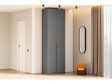 Шкаф с антресолью (полка + штанга) ШК 5 (800), Графит распродажа