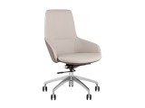 Кресло офисное TopChairs Soulo бежевый/коричневый недорого