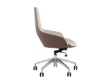 Кресло офисное TopChairs Soulo бежевый/коричневый фото