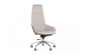 Офисное кресло руководителя STOOL GROUP TopChairs Soulo бежевый/коричнев