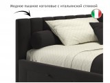 Мягкая кровать-тахта Milena 1200 шоколад с ящиками купить