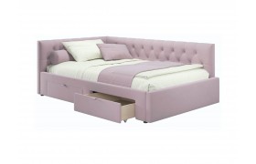 Кровать Мягкая тахта Afelia 1200 лиловая с ящиками