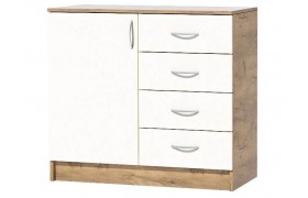 Комод Кэт-7 1 створка, ящики (Крафт золотой / Миндаль)