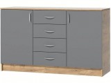 Кэт-7 Комод 2 створки 4 ящика (Крафт золотой / Миндаль) распродажа
