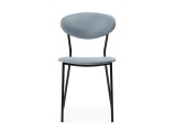 Корсе пыльно-голубой / черный глянец Стул на металлокаркасе от производителя