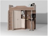 Кровать-чердак Бриз-1 80х190 Дуб Крафт ЗолотойБелый Глянец распродажа
