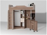 Кровать-чердак Бриз-1 80х190 Дуб Крафт ЗолотойБелый Глянец купить