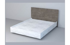 Кровать 1,6 арт.031 (ЛДСП) ЛН. (Бетон Светлый/Камень Темный)