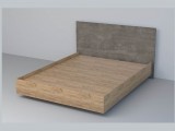 Кровать 1,6 арт.031 (ЛДСП) ЛН. (Дуб Крафт Золотой/Белый Глянец) от производителя
