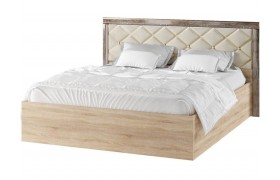 Двуспальная кровать Мадлен 160+настил ДСП, сонома/дуб шале мореный
