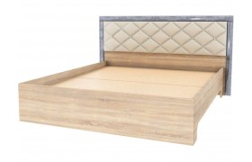 Кровать Мадлен 160+настил ДСП, сонома/дуб шале серебро