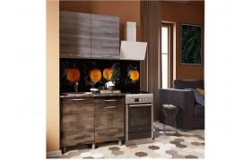 Кухонный гарнитур Танго 1,0м Дуб шале серебро/мореный