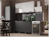 Кухонный гарнитур Тоскана 1,5м Белый/Графит недорого