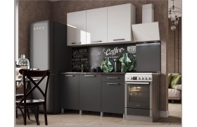 Кухонный гарнитур Тоскана 1,5м Белый/Графит