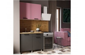 Кухня гарнитур Осло 1,0м Сакура/Карбон вулкан