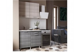 Кухня гарнитур Бомбей 1,0м Сандал белый/серый