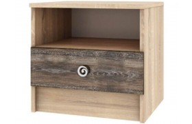 Тумба прикроватная Мадлен дуб сонома/МДФ шале мореный