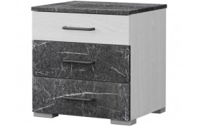 Прикроватная тумба Теана ясень анкор светлый/МДФ мрамор дарк