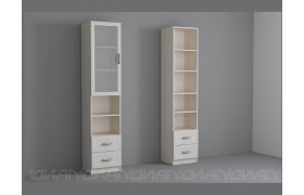 Шкаф Колибри Пенал створка /ящики, рамка, Бодега белая/