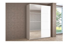 Шкаф-купе Иннэс-5 1400 Ф1/Ф2, Белый глянец/Бодега