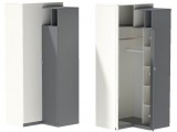 Клео ШКУ-1 Шкаф угловой (Графит / Миндаль) недорого