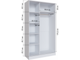 Шкаф-купе Стиль-2 1200 белый/дуб крафт золотой от производителя
