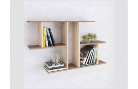 Книжная полка навесная ПН-4 ясень шимо/дуб сонома