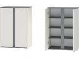 Модульная прихожая Иннэс 12 Набор 2 (Графит / Миндаль) фото