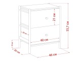 Комод Leset Нирита/Хайди, 2 ящика, Белый от производителя