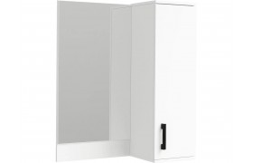 Полка навесная Ника с зеркалом, пз800, Белый