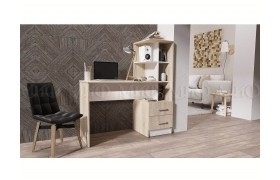 Стол компьютерный №2 (Дуб Сонома / белый)