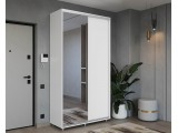 Шкаф-купе PRIME, 160х45х230 Белый с зеркалом купить
