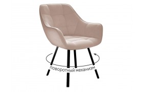 Стул DikLine 352 поворотный, B03 BEIGE, ножки черные
