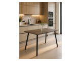Кортни 117 (157) x 77 бетон светлый / черный матовый Стол деревя распродажа
