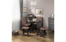 Кухонный стол набор скамья Лотос 550+550+СКР-1+табурет Тюльпан-2