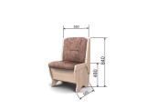 Кухонный набор скамья Лотос 550 + 550 + Стол СКР-1 + табурет Тюл от производителя