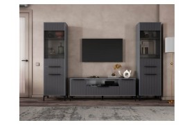 Гостиная Иадама графит / софт комплектация 7 Готовая