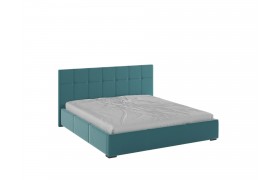 Двуспальная кровать Рио интерьерная 180 бирюза квадрат, ПМ