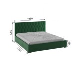 Рио Кровать интерьерная 180 изумруд квадрат, ПМ купить
