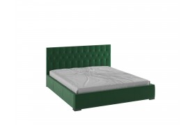Кровать Рио интерьерная 180 изумруд квадрат, ортопед