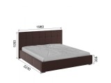 Рио Кровать интерьерная 180 коричневый квадрат, ПМ распродажа